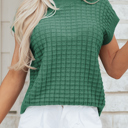  Birdie Textured Short Sleeve Sweater
