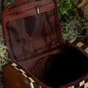  Black Checkered Zipper Makeup Bag