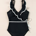  Jayla Ruffled Wrap V Neck Swimsuit