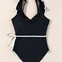  Jayla Ruffled Wrap V Neck Swimsuit