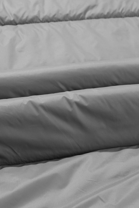 Black Hooded Long Quilted Vest PLUS Coat