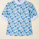  Blair Collared Short Sleeve Blouse