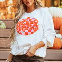  Blair Halloween Pumpkin Patched Pullover Sweatshirt