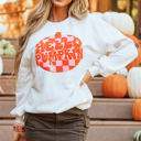  Blair Halloween Pumpkin Patched Pullover Sweatshirt