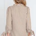  Blair Tied Cuffs Seersucker Blouse