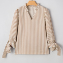  Blair Tied Cuffs Seersucker Blouse