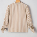  Blair Tied Cuffs Seersucker Blouse