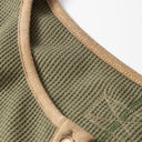  Blake Waffle Textured Tunic Henley Top with Slits