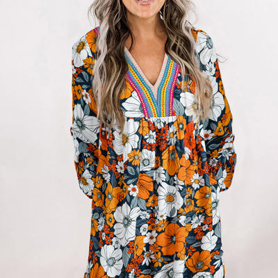 Blakely Floral Long Sleeve Mini Dress