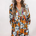 Orange Medium Blakely Floral Long Sleeve Mini Dress