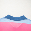  Blue Stripe Colorblock Patchwork Zip up Plus Size Pullover