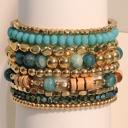  Boho Beaded Multi Layer Elastic Bracelet Set