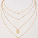 Gold Boho Multi-layered Pendant Necklace