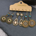  Boho Retro Hollow Dangle Earrings Set