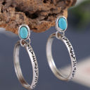  Bold Ring Turquoise Stud Earrings