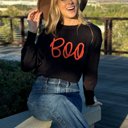  Boo Knitted Ribbed Sweater