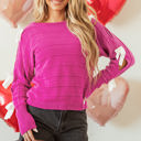  Bow Knot Round Neck Loose Sweater