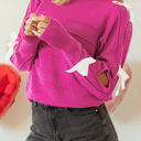  Bow Knot Round Neck Loose Sweater