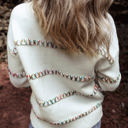  Braelyn Colorful Crossed Stitch Sweater