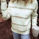  Braelyn Colorful Crossed Stitch Sweater