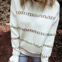  Braelyn Colorful Crossed Stitch Sweater