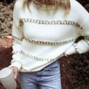  Braelyn Colorful Crossed Stitch Sweater