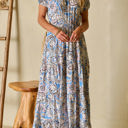 Blue Large Bria Off Shoulder Maxi Dress