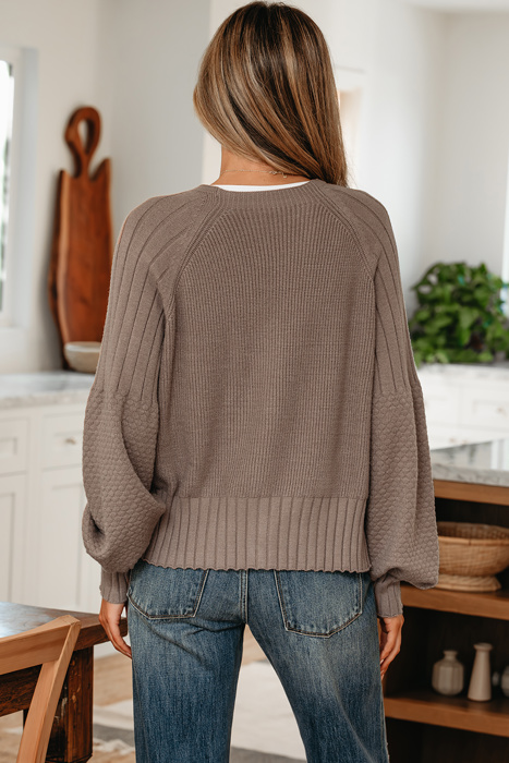 Briana Mixed Texture Knit Sweater