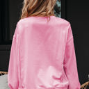  Brianna Lace Bow Embroidered Exposed Seam Sweatshirt