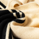  Briella Colorblock Stripe Collared Sweater