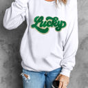  Brinley Chenille Lucky Pattern Sweatshirt