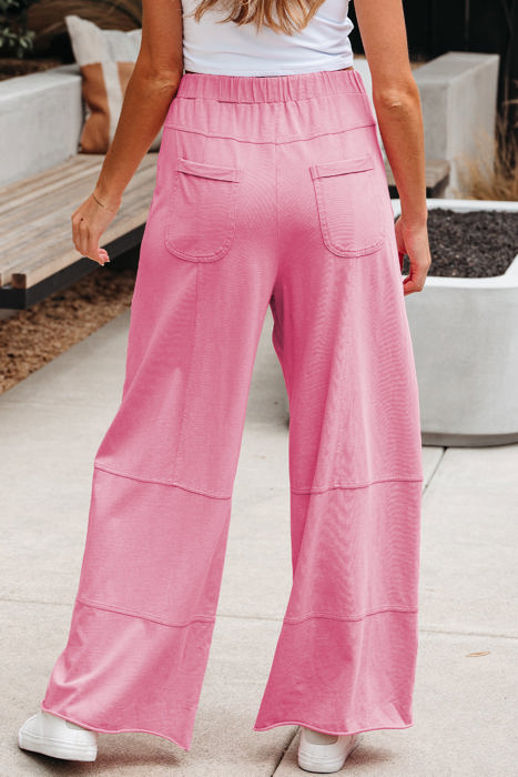 Brittany Mineral Wash Exposed Seam Drawstring Cargo Pants