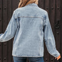  Brooklyn Scallop Trim Button Up Denim Jacket
