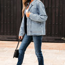 Brooklyn Scallop Trim Button Up Denim Jacket