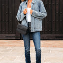  Brooklyn Scallop Trim Button Up Denim Jacket