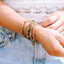  Brown Bohemian Crystal Pendant Tassel Bracelet