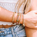  Brown Bohemian Crystal Pendant Tassel Bracelet