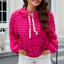  Brynn Bubble Textured Waffle Hoodie