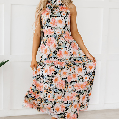 Clementine Floral Print Ruffled Maxi Dress