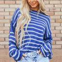  Cadence Stripe Casual Sweater