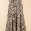  Cadence Western Floral Print Ruffled Hem Maxi Skirt
