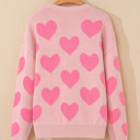  Cali Heart Jacquard Knit Sweater