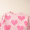  Cali Heart Jacquard Knit Sweater