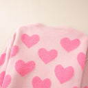  Cali Heart Jacquard Knit Sweater