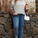  Camila Block Patchwork Dolman PLUS Sweatshirt