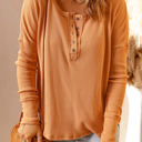  Camila Waffle Knit Henley Top