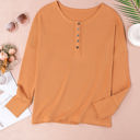  Camila Waffle Knit Henley Top