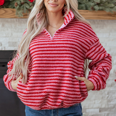 Camila Zip Fleece Oversize Sweatshirt