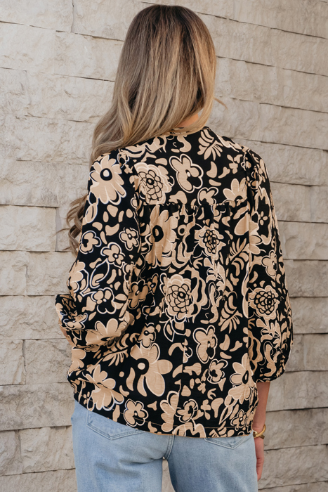 Camilla Bracelet Sleeve Boho Blouse