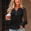 Camilla Slim Henley top Long Sleeve Top